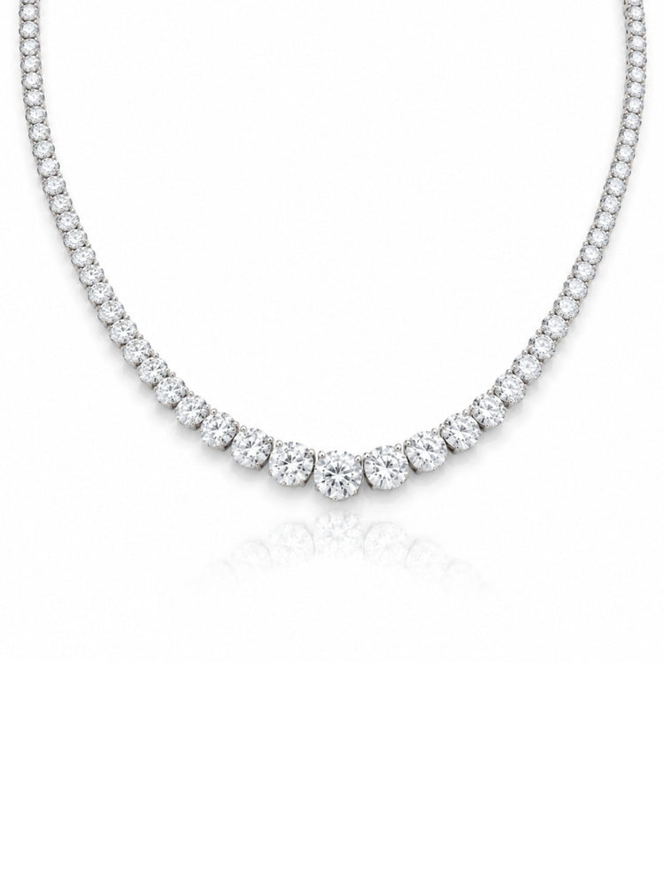 Lab Diamond Riviera Tennis Necklace 14K