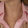Hailey Heart Mother of Pearl Necklace 14K