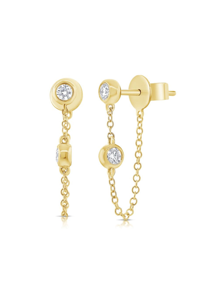 Alexa Diamond Chain Earring 14K