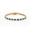 Dee Alternating Emerald and CZ Tennis Bracelet