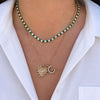 Dee Alternating Emerald and CZ Tennis Necklace