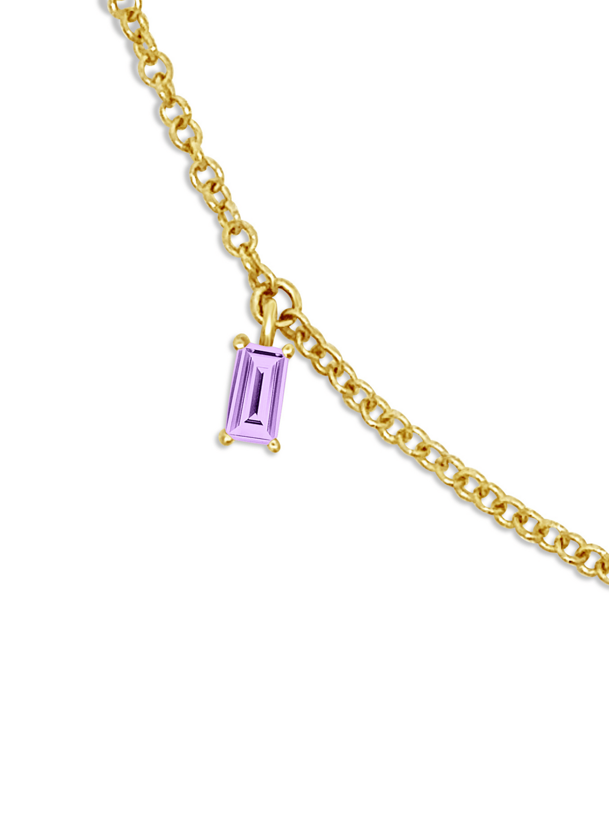 Add a Baguette Birthstone 14K