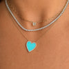 Aspen Asscher Cut Diamond Paperclip Necklace 14K