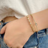 Baguette Bezel Diamond Bangle Bracelet 14K