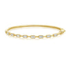 Baguette Bezel Diamond Bangle Bracelet 14K