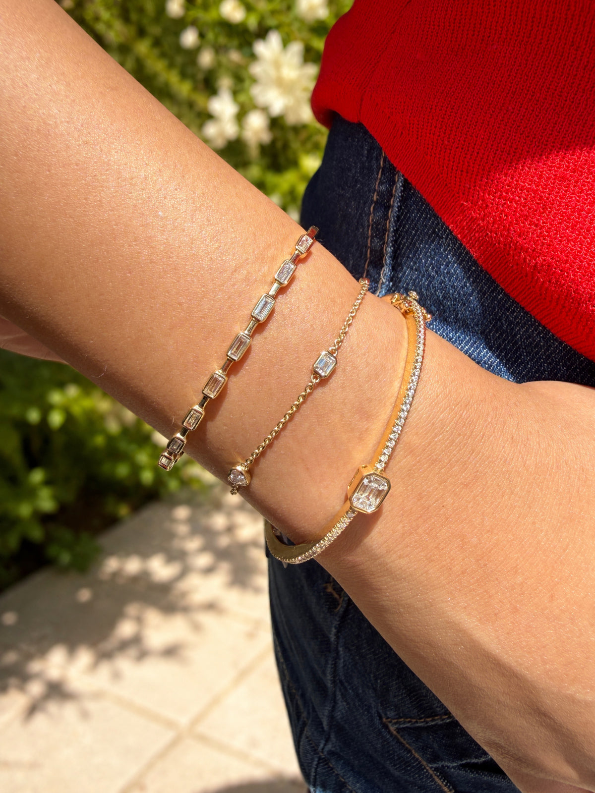 Baylor Bezel Set Diamond Bracelet 14K