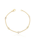 Image of: Baylor Bezel Set Diamond Bracelet 14K