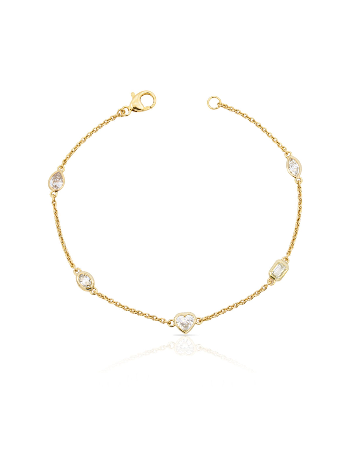 Baylor Bezel Set Diamond Bracelet 14K