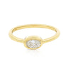 Bea Oval Bezel Diamond Ring 14K