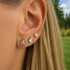 Beck Bezel Diamond Stud Earring 14K