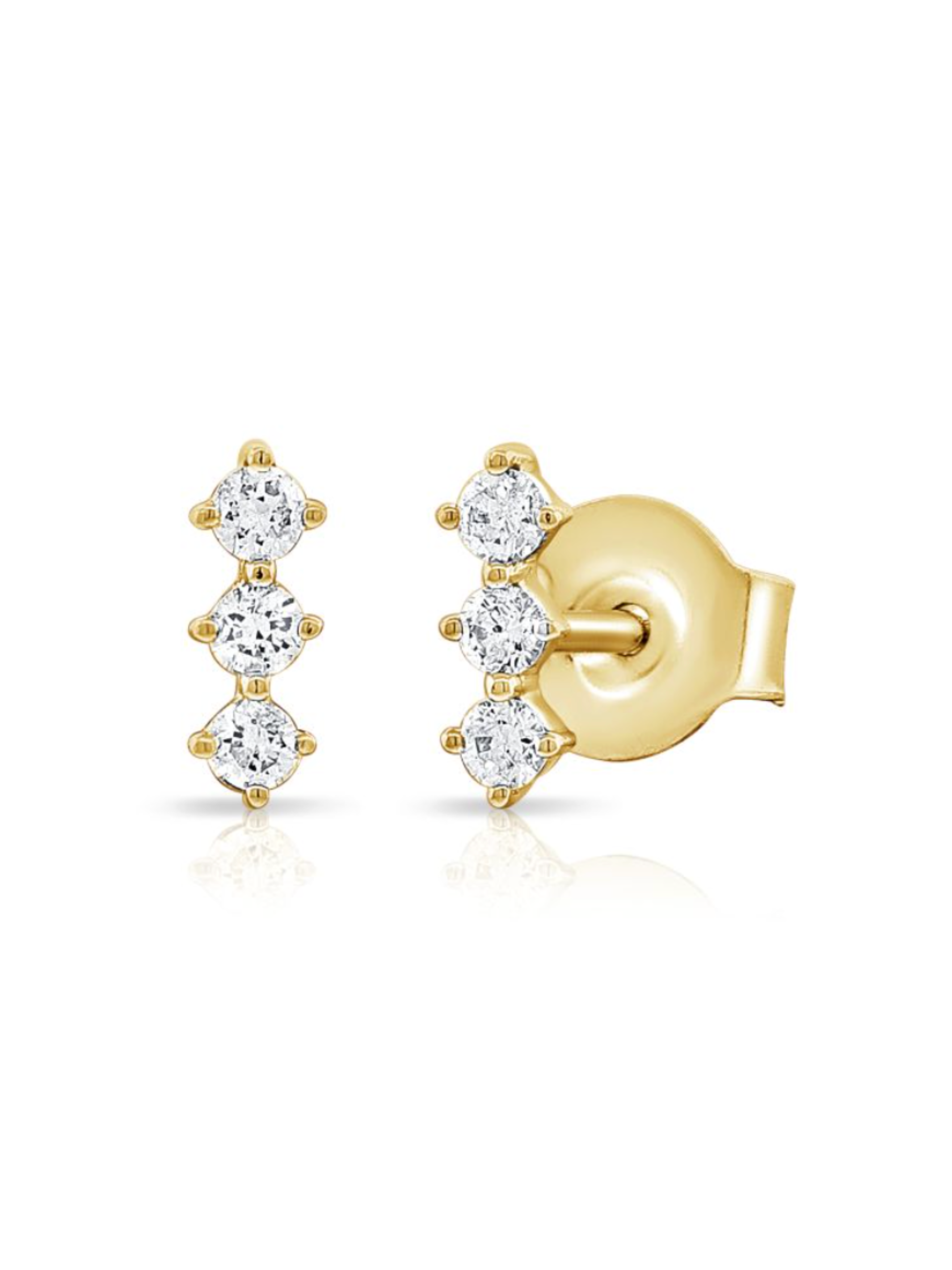 Bella Diamond Bar Stud 14K