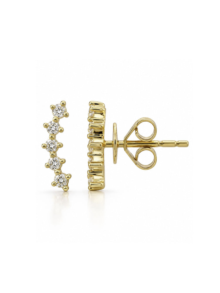 Bella Diamond Climber Stud Earring 14K
