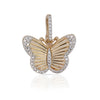 Belle Butterfly Fluted Diamond Charm 14K