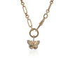Belle Butterfly Fluted Diamond Charm 14K