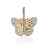 Belle Butterfly Fluted Diamond Charm 14K