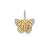 Belle Butterfly Fluted Diamond Charm 14K