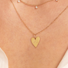 Berkley Engraved Heart Necklace 14K