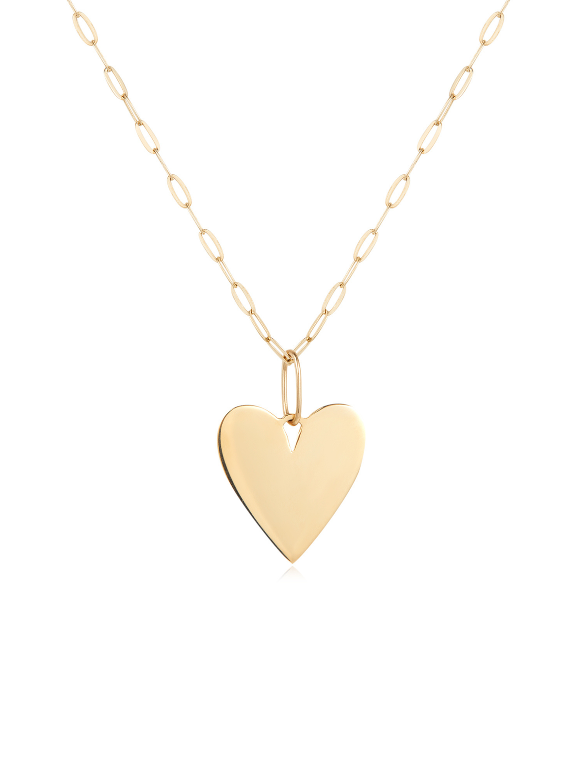 Berkley Engraved Heart Necklace 14K