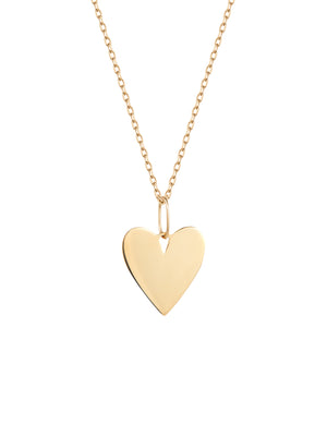 Berkley Engraved Heart Necklace 14K
