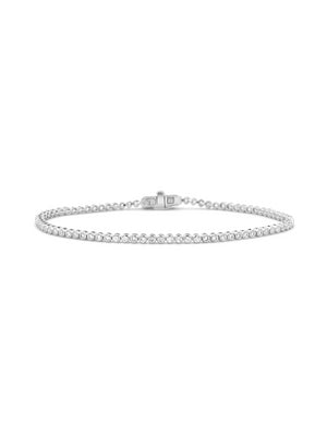 Bezel Diamond Tennis Bracelet 14K