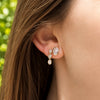 Bezel Lab Diamond Oval Stud Earring 14K