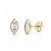 Bezel Lab Diamond Marquise Stud Earring 14K