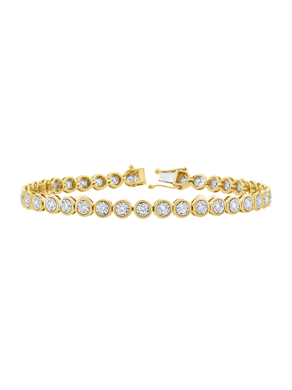 Bryn Bezel Tennis Bracelet 14K