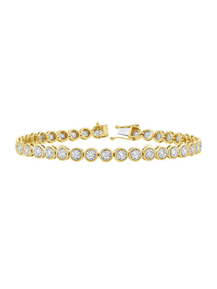 Bryn Bezel Tennis Bracelet 14K