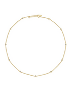 Diamond Bezel 10 Station Necklace 14K