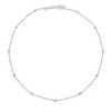 Diamond Bezel 10 Station Necklace 14K