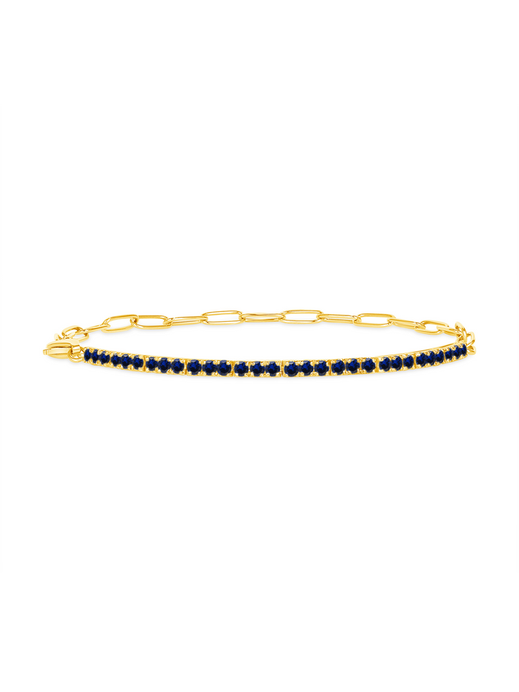 Birthstone Tennis Bracelet - September 14K