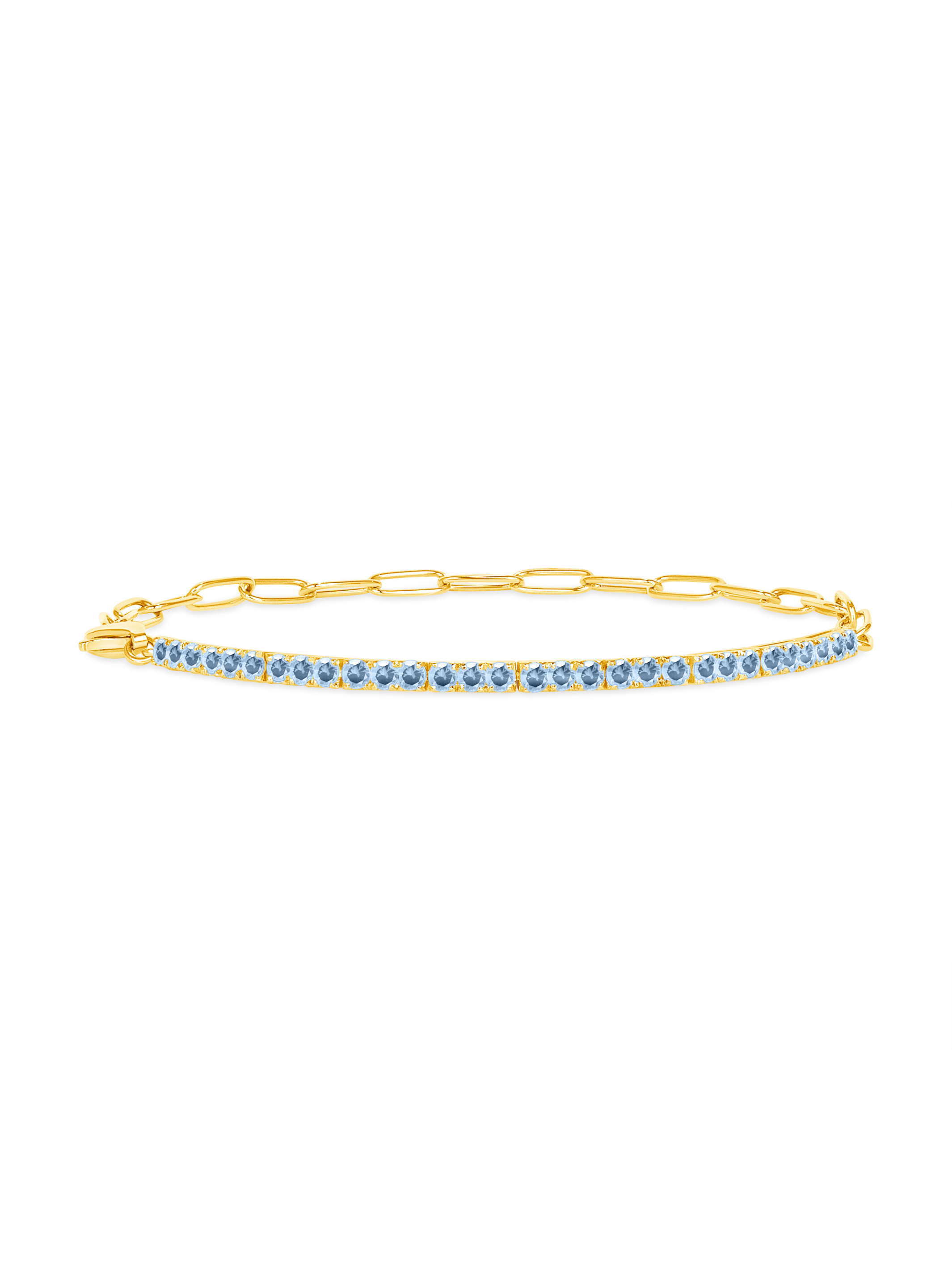 Birthstone Tennis Bracelet - March 14K
