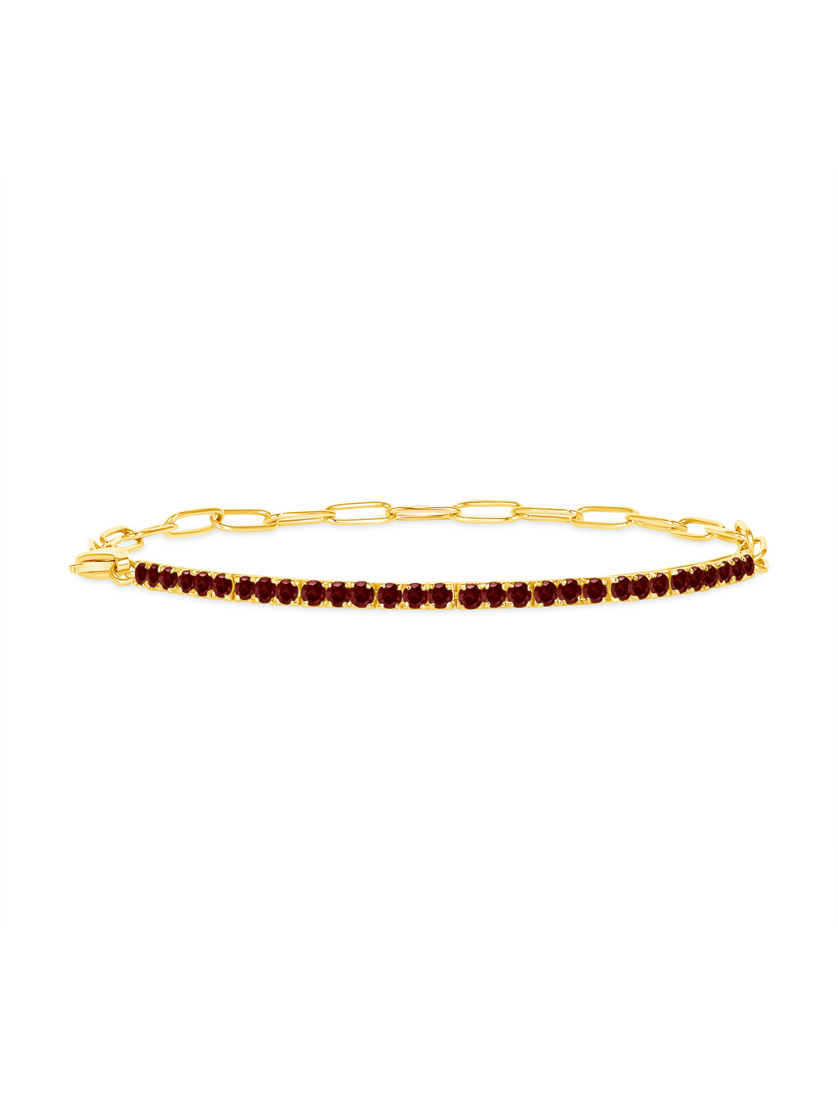 Birthstone Tennis Bracelet - January 14K