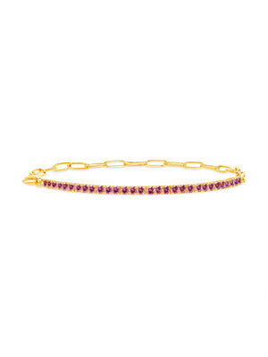 Birthstone Tennis Bracelet - October 14K