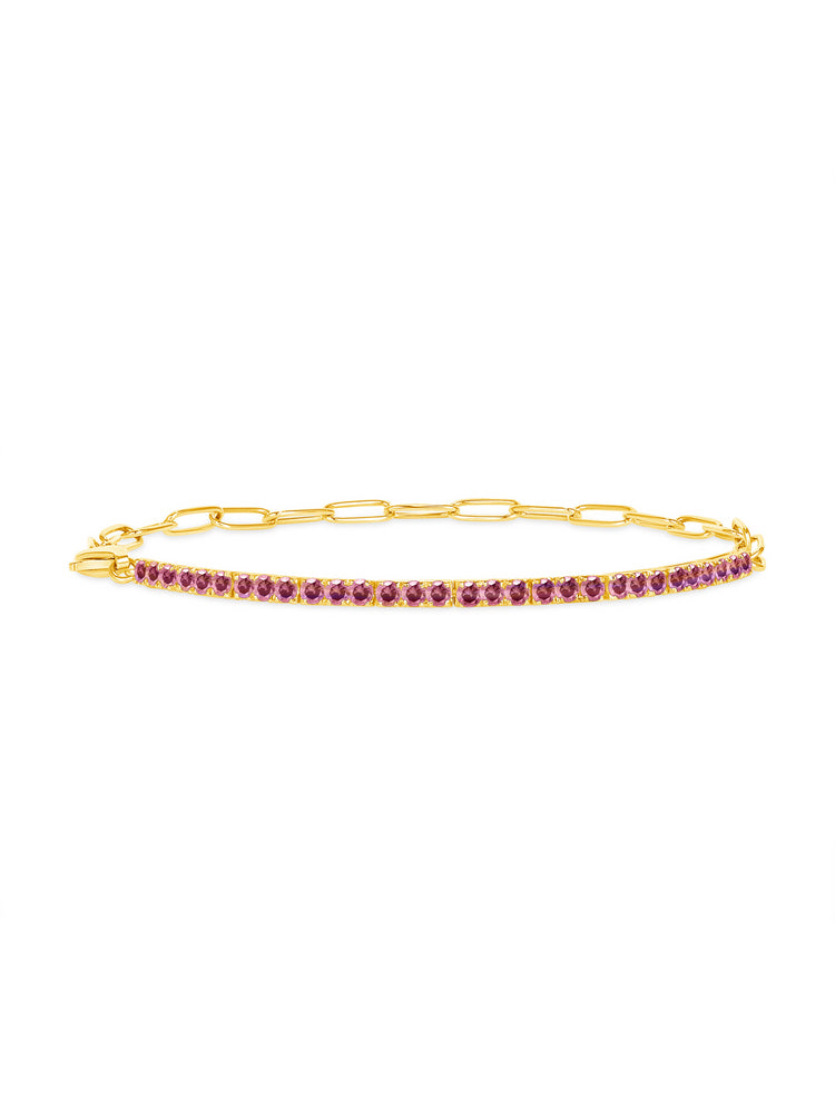 Birthstone Tennis Bracelet - October 14K