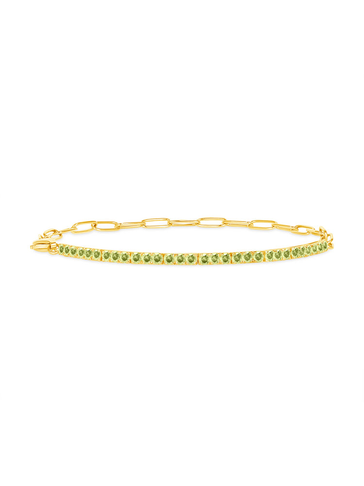Birthstone Tennis Bracelet - August 14K