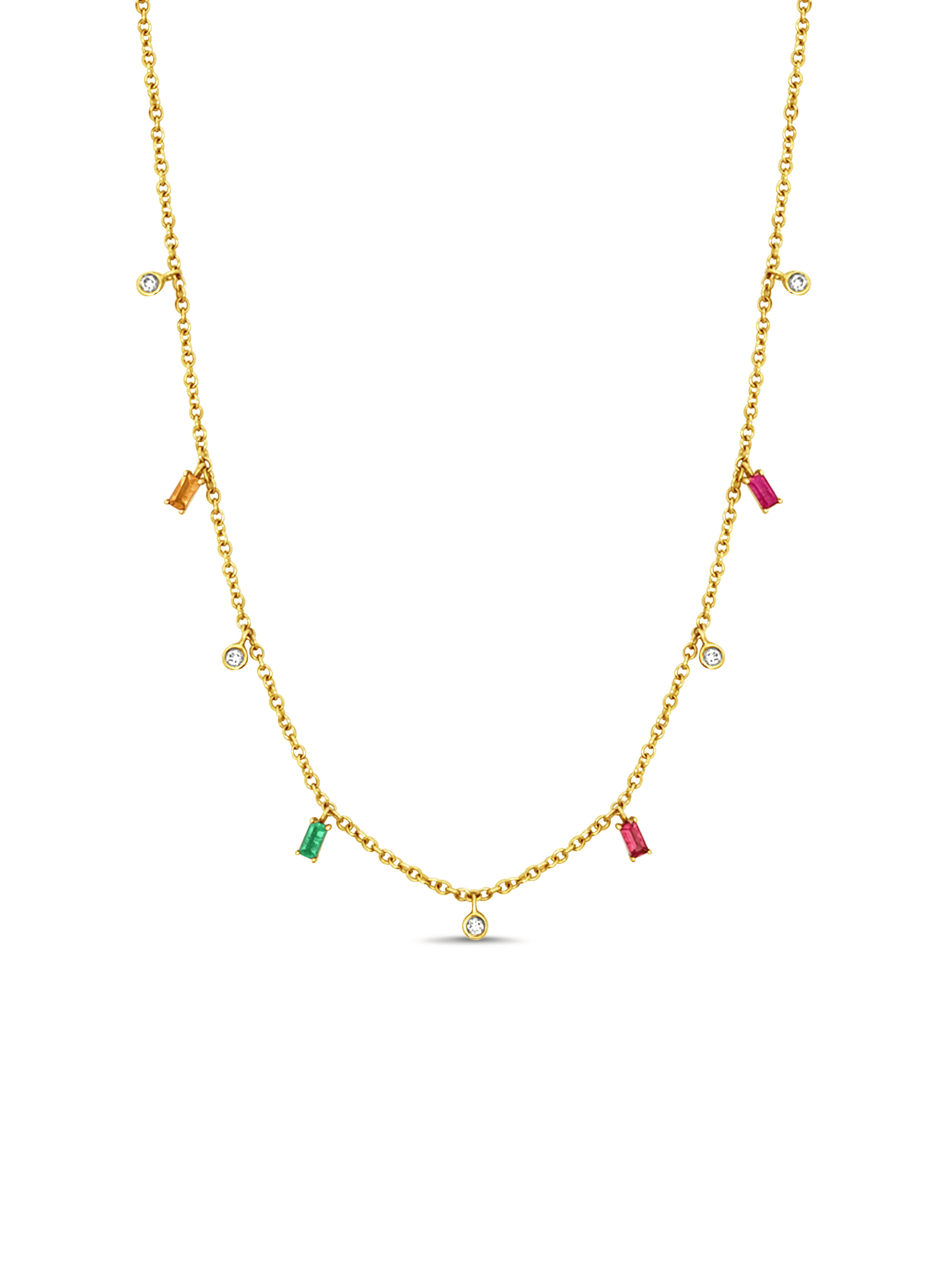 The Birthstone Necklace 14K