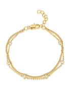 Blaire Bezel CZ Chain Bracelet