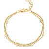 Blaire Bezel CZ Chain Bracelet