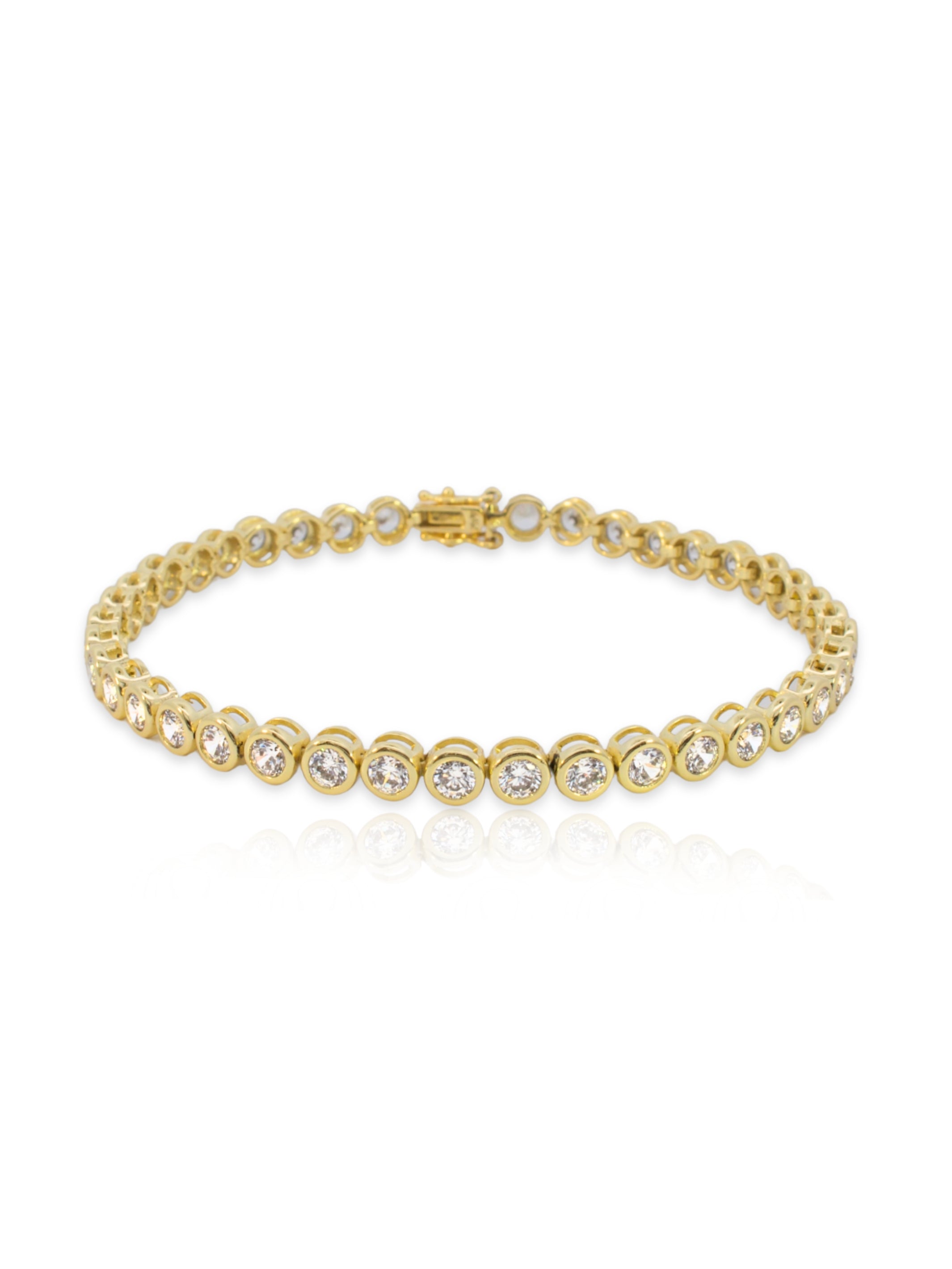 Blaire Bezel CZ Tennis Bracelet