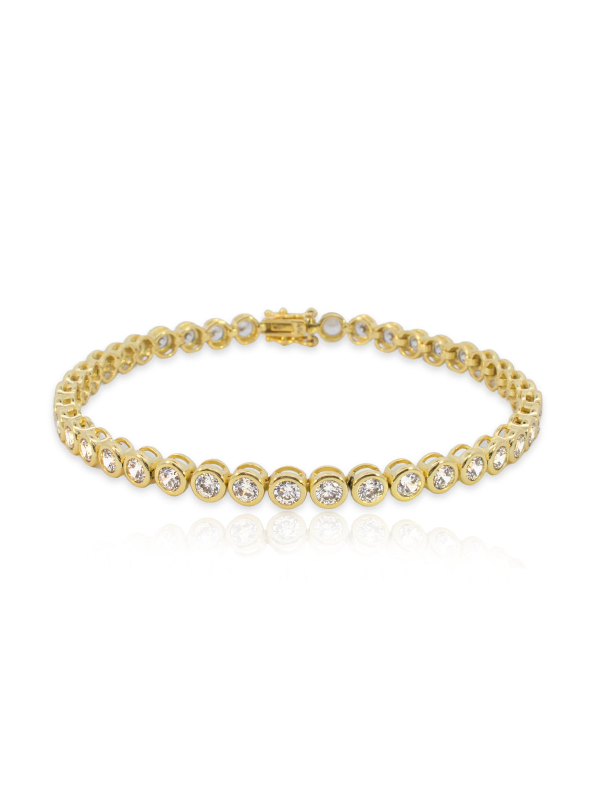 Blaire Bezel CZ Tennis Bracelet