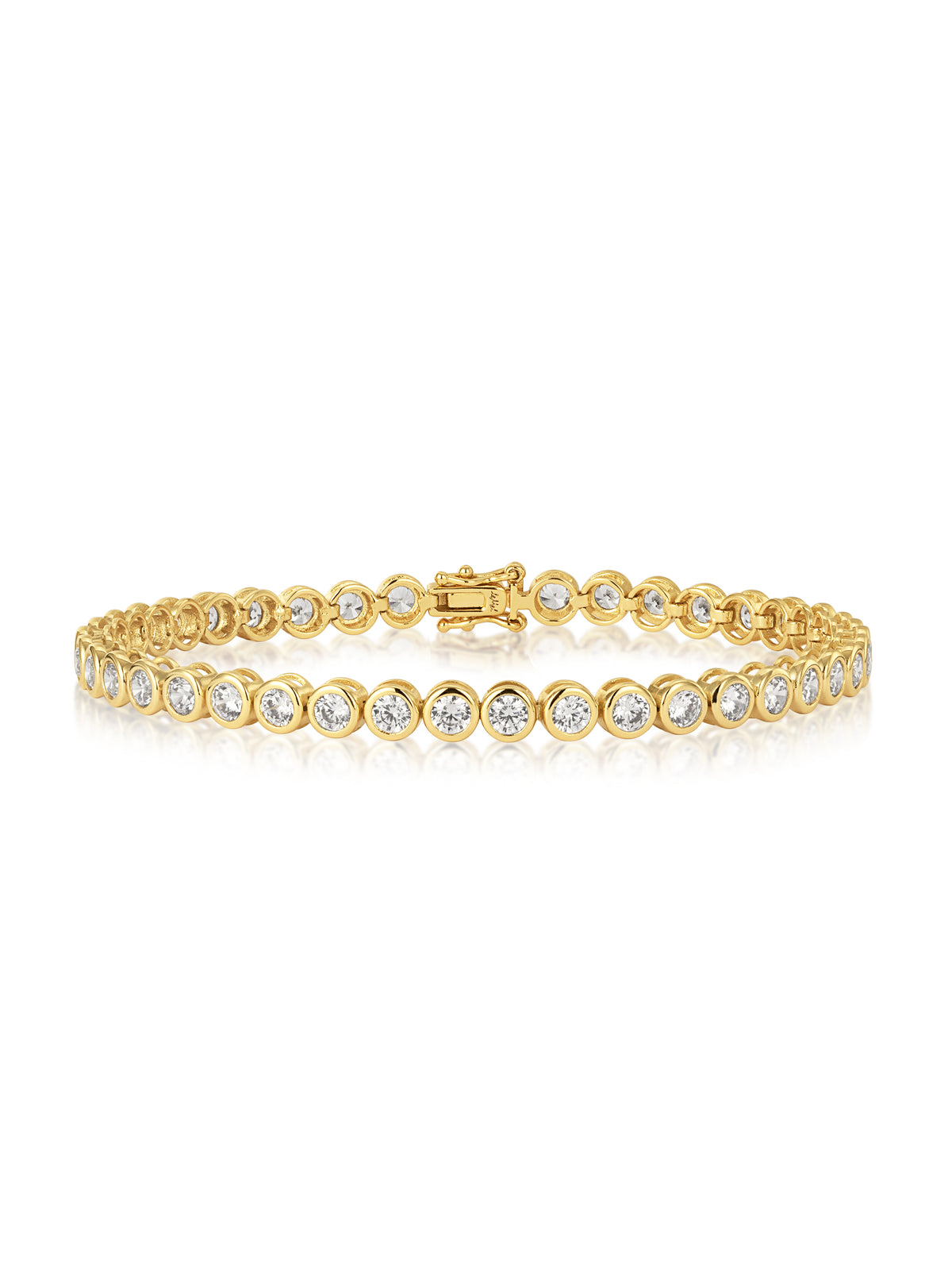 Blaire Bezel CZ Tennis Bracelet