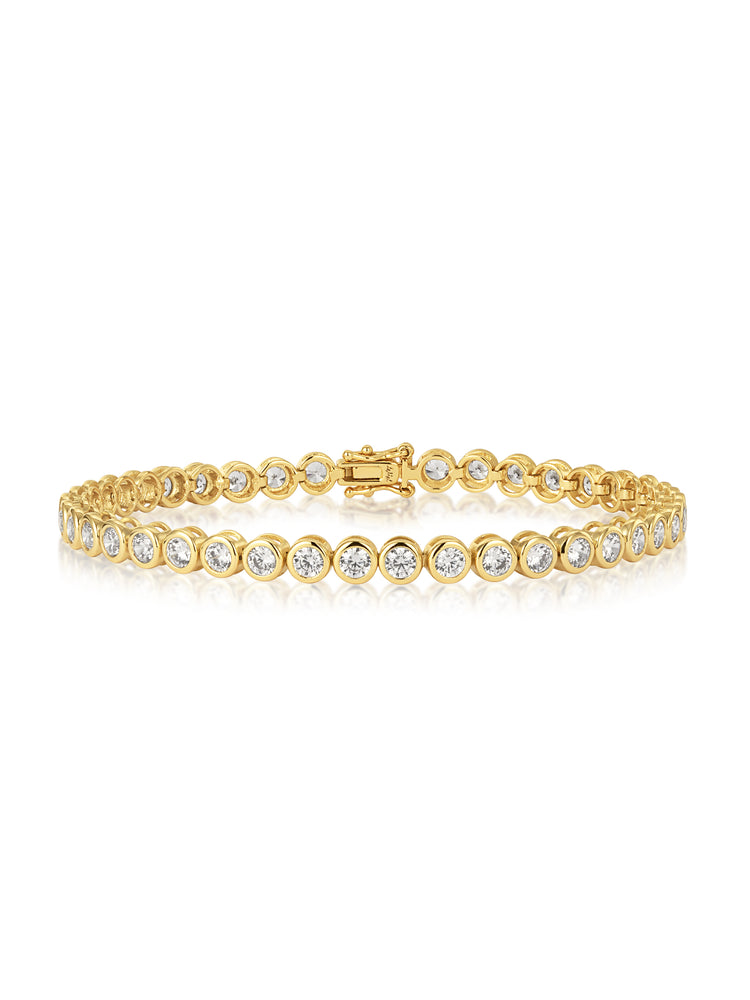 Blaire Bezel CZ Tennis Bracelet