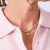 Blaire Bezel CZ Tennis Charm Necklace