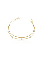 Blaire Bezel CZ Chain Bracelet
