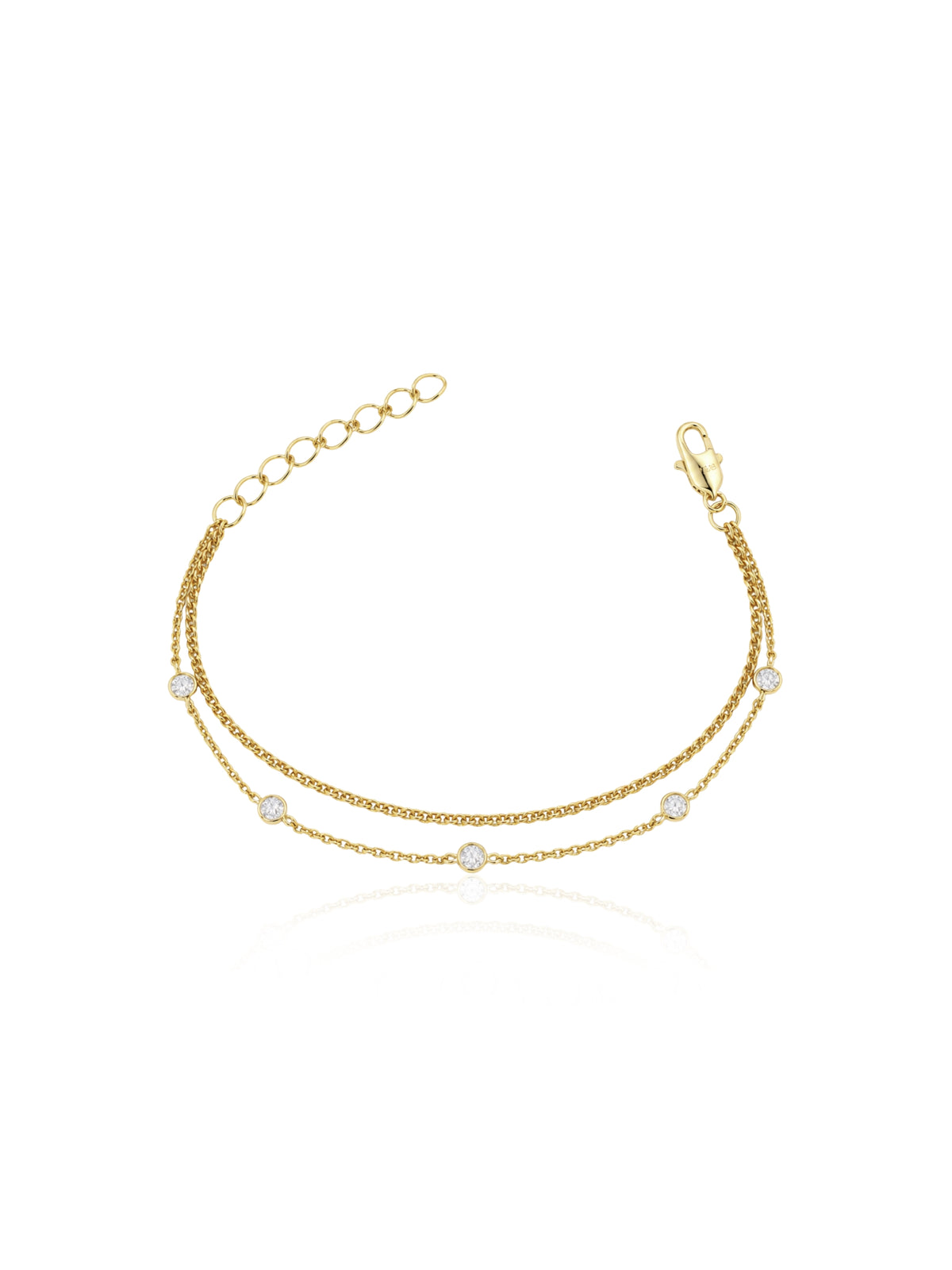 Blaire Bezel CZ Chain Bracelet