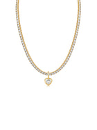 Blaire Bezel CZ Tennis Charm Necklace