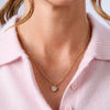 Blaire Bezel Heart CZ Charm Necklace