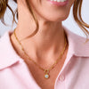 Blaire Bezel Round CZ Charm Necklace