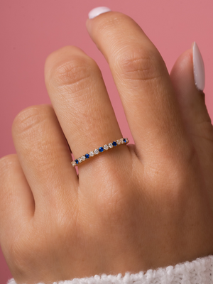 Birthstone Ring - September Blue Sapphire 14K